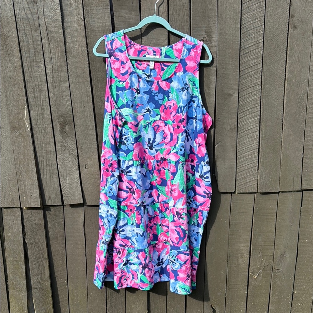 D&co Floral Plus Size Sleeveless Dress size US2X